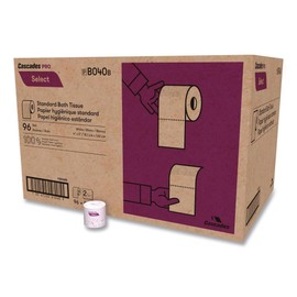 Cascades PRO B040 4 in. x 3.19 in. 2-Ply Select Standard Bath Tissue - White (96/Carton)