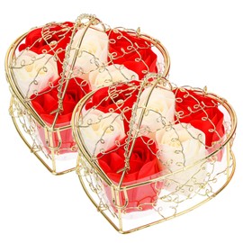 Beavorty 2 Pack Simulated Rose Petal Soap Ornaments Flower Bath Set for Women Birthday Present Set Lifelike Decor for Home