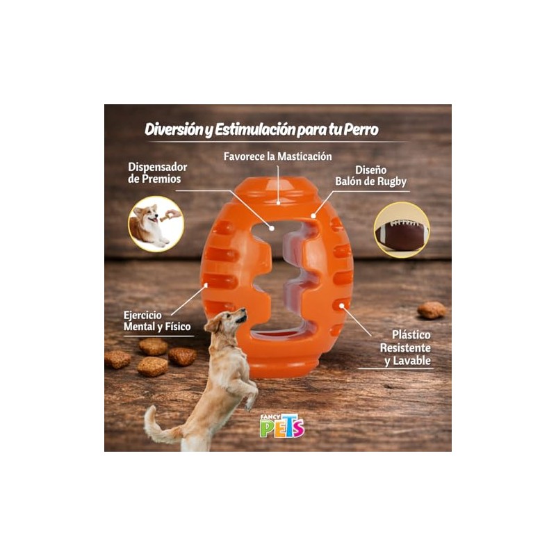 Fancy Pets Juguete Interactivo Balón de Rugby Grande para Perro