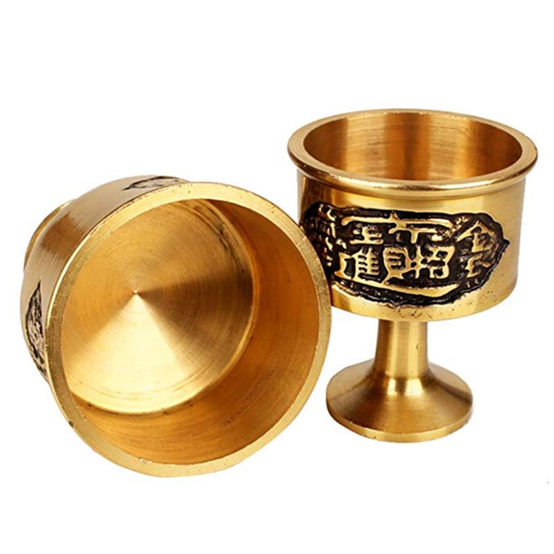 Feng Shui Goods, Copper Water Cup, Good Luck Goods, Figurine,