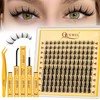 QUEWEL DIY Lash Extension Kit, 10-18mm Lash Clusters with Lash