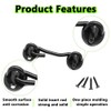 Ruidee 2Pcs Privacy Hook and Eye Latch 3in D Ring