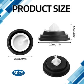 5PCS Diaphragms Inlet Float Valve Washer Spare Rubber Float Valve Set Black Cistern Washer Flush Valve Seal Replacement for Toilet Cistern for Ideal Standard Flush Valves