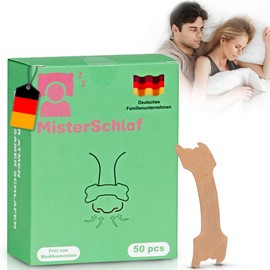 Nasenpflaster 50 Stück, gegen Schnarchen, extra guter Halt, für bessere Schlafqualität, Feuchtigkeitsresistent, 66x19mm"