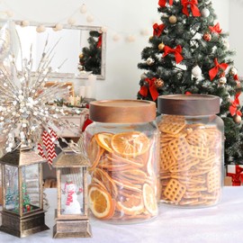 Meetrack 40oz Airtight Glass Jars with Screw Lid Glass Ground Container Sugar Storage Canister for Pantry Spice Tea Coffee Bean Seasoning Nuts Cookies Overnight Oatmeal (1200ml(400z)-1 PACK-A)