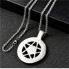 FIZIZDH Men's Stainless Steel Star Pentagram Pentacle Pagan Wiccan Witch
