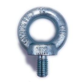 C15 – M12 Galvanised Eye Bolts – Load Capacity 340 kg – Pack of 5 – [Choice of Sizes] Crane Eye Lashing Eye Bolt Eye Bolt Eye Bolt Ring Bolt Similar to DIN 580 (M12)