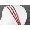 Dark Red thin skinny triple 3-strand faux leather headband hair