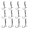 ECSiNG 12pcs Micro Swivel Style Fishhook Carbon Steel Carp Fishing