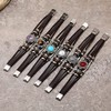 Fuqimanman2020 Bohemia Leather Bracelets for Women Multilayer Turquoise Bracelets with