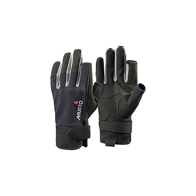 Musto 2018 Essential Sailing Long Finger Gloves in Black -
