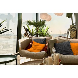 Double Pack – Cushion Covers Made from Jersey Cotton – Modern Pillow Cases in Plain Colour – Available in 6 Modern Colours and 4 Sizes