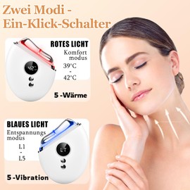 OKYUK Gua Sha Set, Face Massager Guasha Electric LED Red