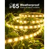 LIFENGSOLER Solar Strip Lights Outdoor Waterproof, 16.4FT 300LEDs Solar &