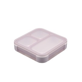 CBJAPAN Foodman DSK Bento Box, Standing and Transporting, Thin Bento Box, Mee, 16.9 fl oz (500 ml), Antibacterial, Purple, Juice Prevention, W Sealing, 4-Point Lock for Securely