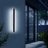 Daoseolo Outdoor Wall Light Fixture, 31.4inch Black Modern Linear Exterior