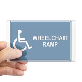 CafePress Wheelchair Ramp Notice Rectangle Sticker Rectangle Bumper Sticker Car Decal
