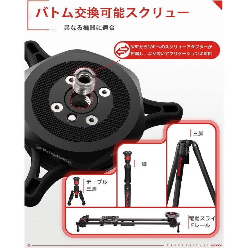 IFOOTAGE Quick Release System Seastar Q1S, Plate, 1/4" 3/8" Quick