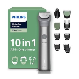 Philips Multigroom Serie 5000 | Recortadora 10 en 1 para Hombre con Cuchilla de Precisión | Barba, Nariz, Orejas y Cuerpo | 10 piezas | MG5922/15
