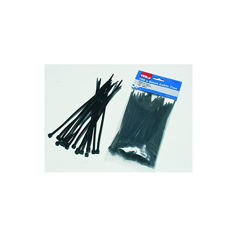 Hilka Tools 79200150 Black 100 3.6mm x 150mm Cable Ties