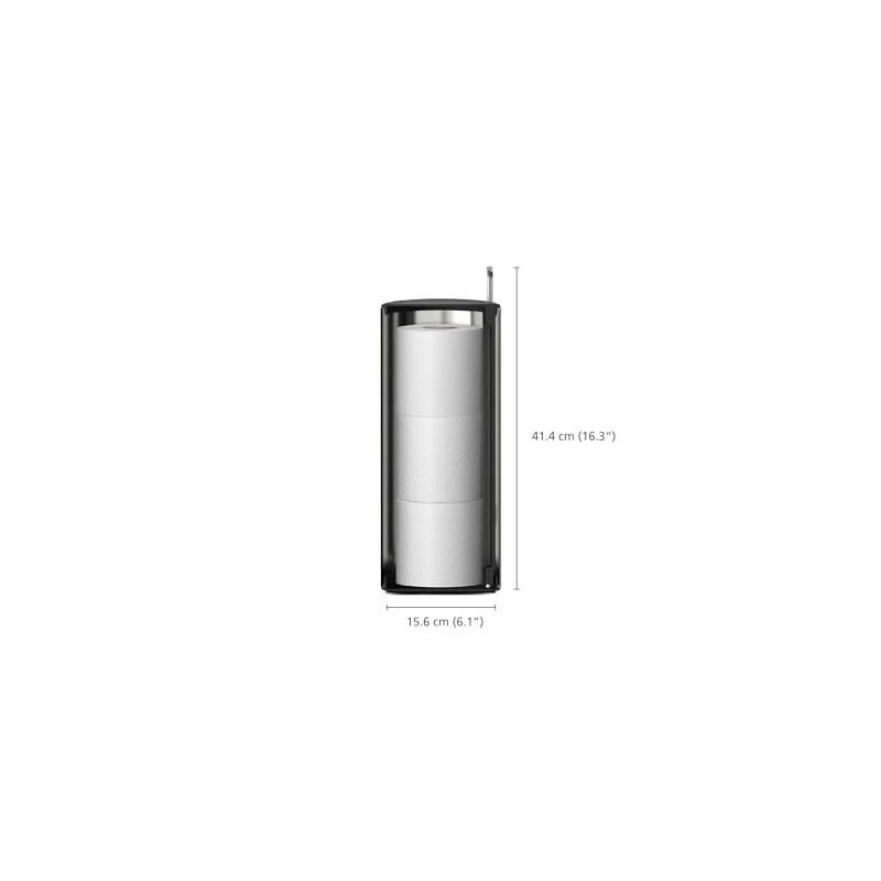 Joseph Joseph EasyStore Luxe Stainless Steel Concealed Toilet Paper Holder