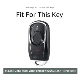 ontto 3 buttons Car Key fob Cover compatible with Buick Enclave Lacrosse Verano Encore Regal Envision Cascada GL8 2016 up Smart Key holder case Shell keyring keychain protector accessories Black B