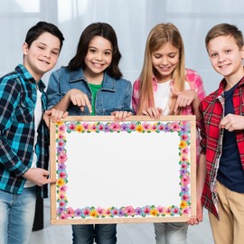 Bulletin Board Borders for Classroom Decorations, Summer Tropical Hibiscus Flower Bulletin Board Trim for Teacher School Supplies Classroom Offices Door Wall Decor, Floral Party Supplies 49 Ft