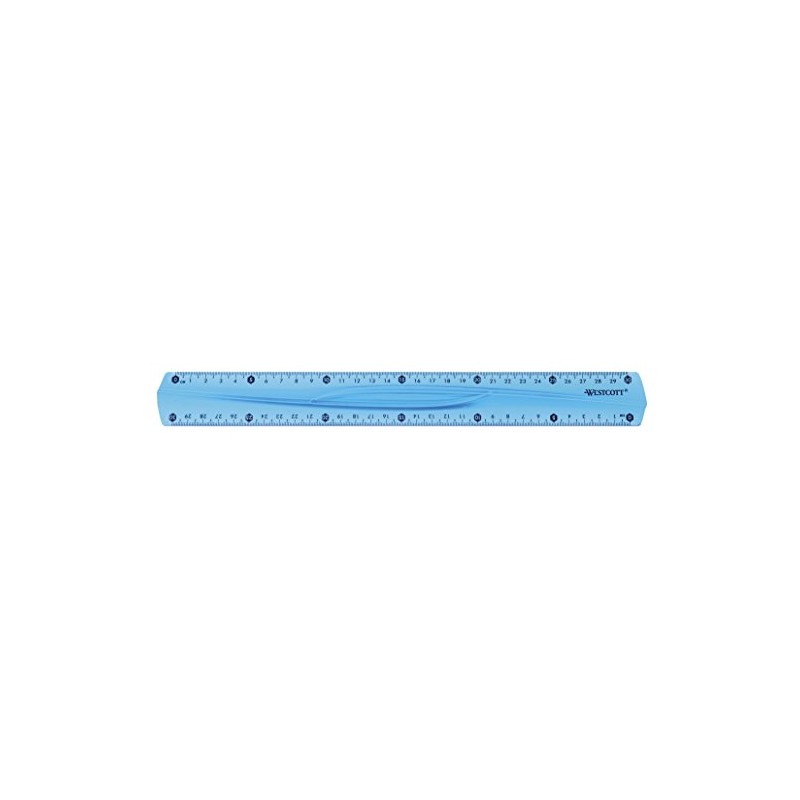 Westcott E-10222 00 30 cm Flexible Ruler - Assorted Colours,red