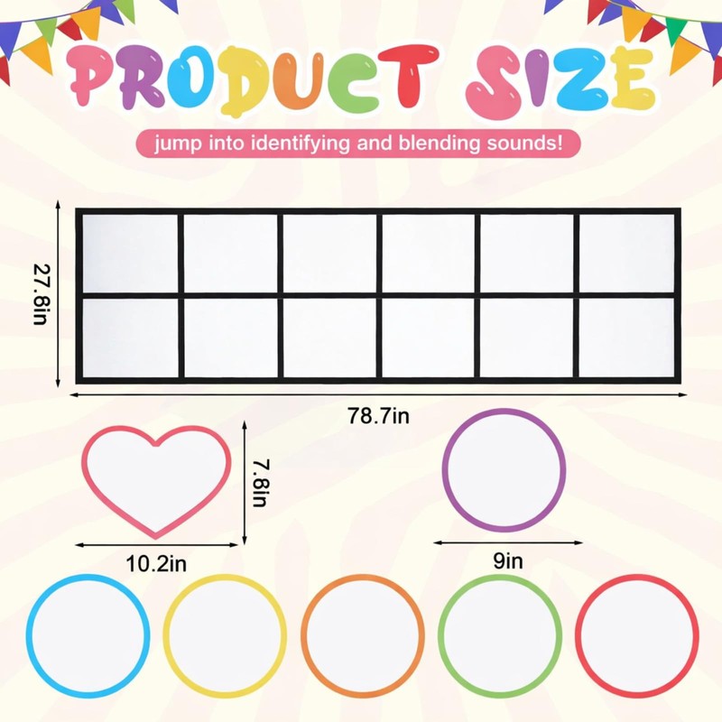Drydiet Elkonin Box Floor Mat Activity Set Include 1 Mat