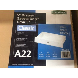 Pride Mills pride A20 A22  5 " x 24" drawer Classic White Style