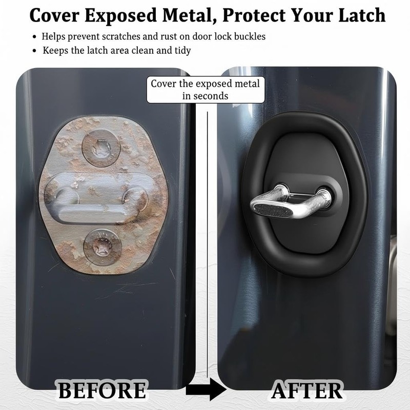 12pcs Universal Silicone Car Door Lock Cover - Protective Door