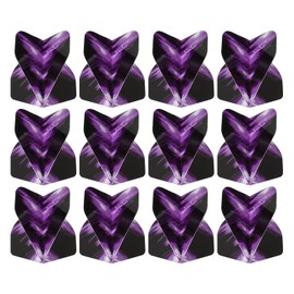 PATIKIL Dart Flights, 12 Pack PET Standard Darts Accessories Replacement Parts for Soft Tip Steel Tip, Black, Purple