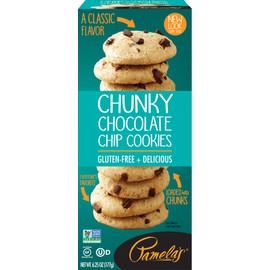 Pamela's Products Chunky Chocolate Chip Gluten Free Cookies, 6.25 Oz, 6 Count