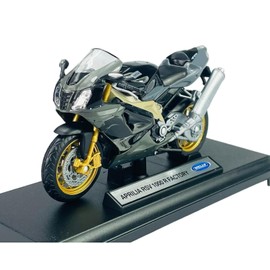 Welly Aprilia RSV 1000 R Factory Black with Socket 1:18 1/18 Metal Model Motorcycle Die Cast New in Box