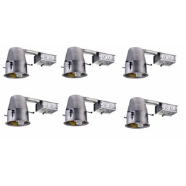 Elitco Lighting ICAT4R-GU10LED-6PK recessed-Light-Fixture 4" ICAT REMODEL HOUSING, 120V, Socket, LED GU10 8W MAX 6 Pack