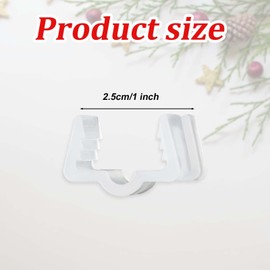 50pcs Christmas Light Hanger Hooks, Plastic Christmas Light Clips Fascia Board Clips Outdoor String Lights Clips Christmas Light Hangers for Outdoor Fascia Board Deck