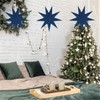 3 Pieces 3D 12" Large Paper Star Blue Paper Hanging
