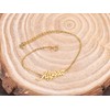 HUAN XUN Megan Script Name Necklace Bracelet Initial in Golden