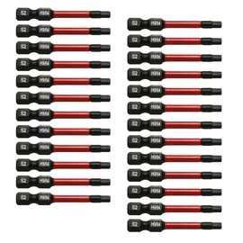 TMAX 25pc H9/64 Inch Black Impact Torsion Screwdriver Insert Bit Set Hex Head Allen Wrench, 1/4 Inch Hex-Shank S2 Steel, CNC Machined Tips, 2 Inch Long with Storage Box