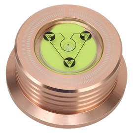 Record Weight Stabilizer Professional 50Hz 45rpm Vinyl Turntable Disc Stabilizer with Level and Speed Measurement Rose Gold