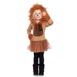 LEG AVENUE C48209 - Cuddly Lion Kinderkostüm Set, Größe XS, braun