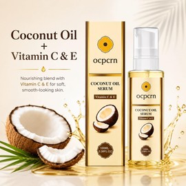 Suero de aceite de coco Ocpcrn con vitamina C y E,aceite ligero for rostro