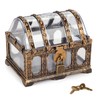 Pemalin Transparent Antique Treasure Chest for Kids,Plastic Pirate Storage and