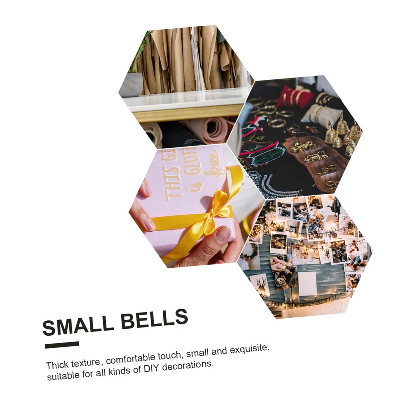 Hohopeti 4pcs Mini Bells Small Decorative Bells for Crafts for