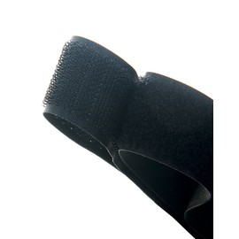 TUKA 82 Feet x 50mm Hook and Loop Sew On Tape, 25 Meter (25m Hook and 25m Loop), Width 50 mm, Back Side Not Adhesiv, Sew on Hook & Loop Tape, TKB5030 Black