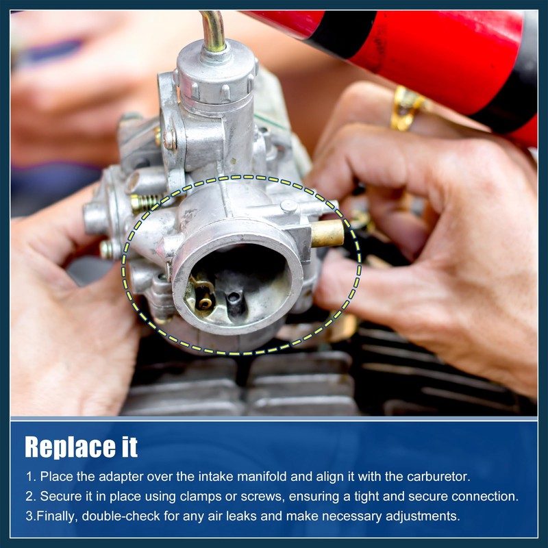 TUCKBOLD 35mm ID Red Carburetor Adapter Intake Pipe Boot Interface