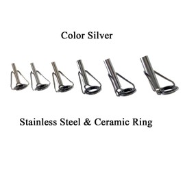 QualyQualy Fishing Rod Tips Repair Kit Ceramic Ring Rod Rebuilding Spinning Casting Fishing Rod Eyes Replacement 3.0mm - 4.5mm 30pcs