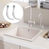 Bamyli 2-Piece Round Sink Overflow Kit, 250mm PP Tube, White,