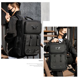 RELITRK Large Travel Backpack Carry,Camping Hiking Backpack,Water Resistant Outdoor Daypack Travel Bag for Climbing Skiing, Black, Large, Classic Model