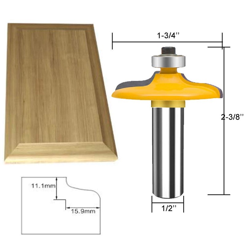 TAIWAIN Router Bit 12Inch Shank Classical Door and Drawer Front